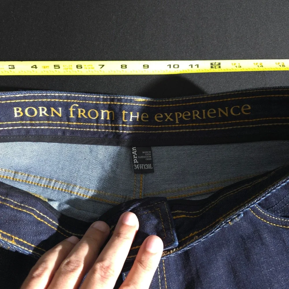 Prana Denim Jeans Mens 34x30 Dark Wash Straight Leg Outdoor Active 5-Pocket Pant